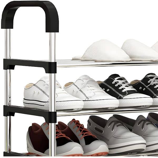 6 Layers Stainless Steel Shoe Rack Multi-layer Shoes Cabinets 6