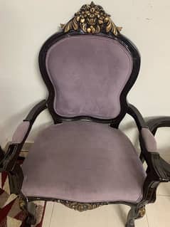 2 chairs with round table slightly used