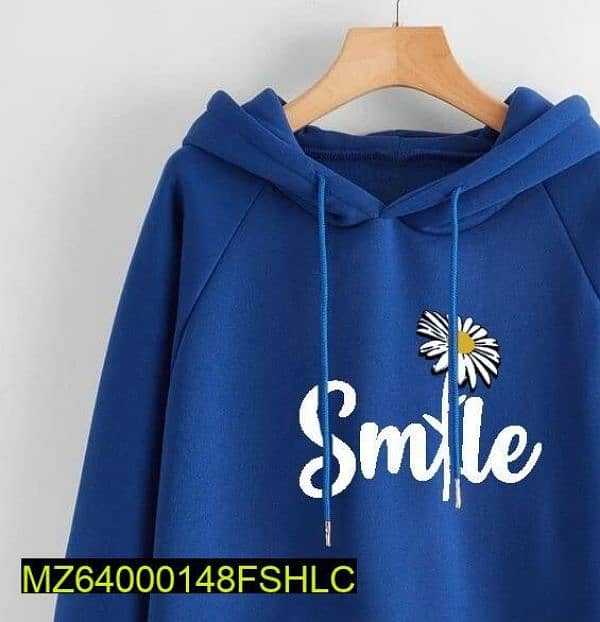 1 Pc Women's Stitched Cotton Printed Hoodie 4