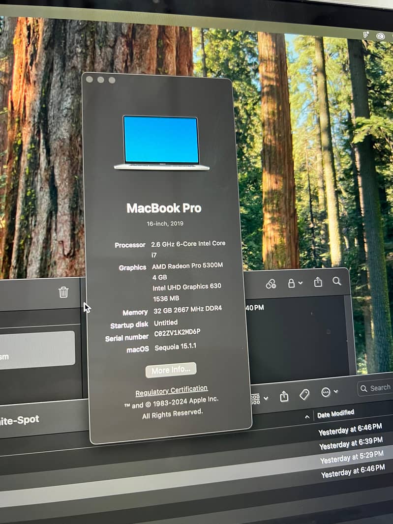 Mackbook pro 2019 16" i7 1