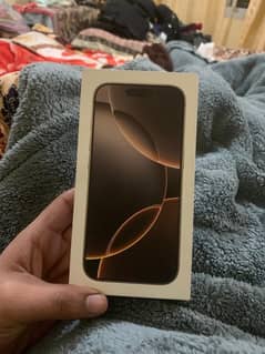 iphone 16pro with Box Desert titaniumn 256GB