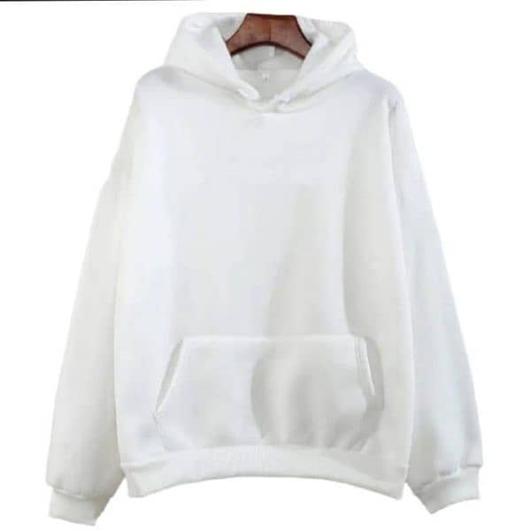 Men's fleece plain hoodie 6