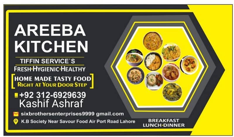 Areeba Kitchen's Tiffin service 0