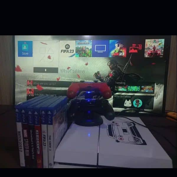 PS4 fat Comsole with 8games and 2 controllers 4