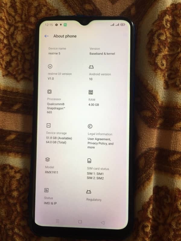 Realme 5 ! 10/8 8