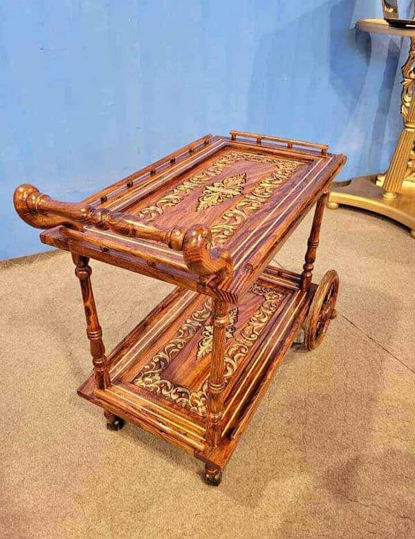 wooden tea trolley 4