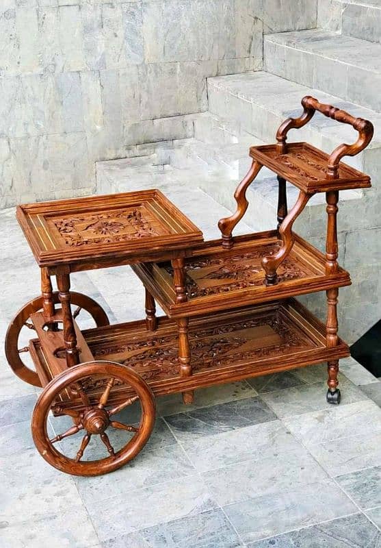 wooden tea trolley 5