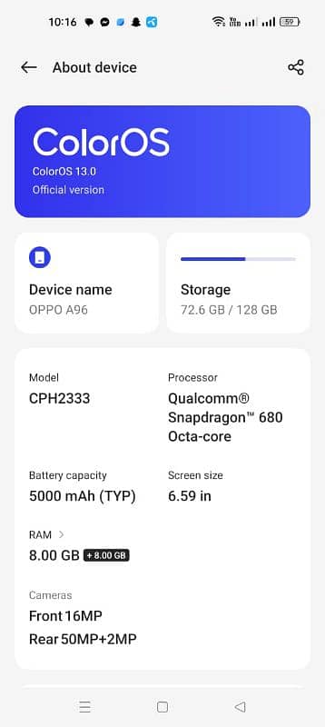 Oppo A96 5