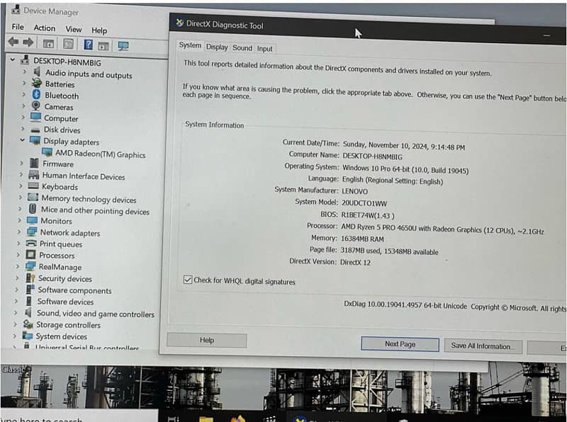 Ryzen 5 4650u Lenovo Thinkpad L14 6