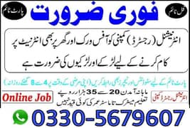 online job available ( part time- full time- home based)