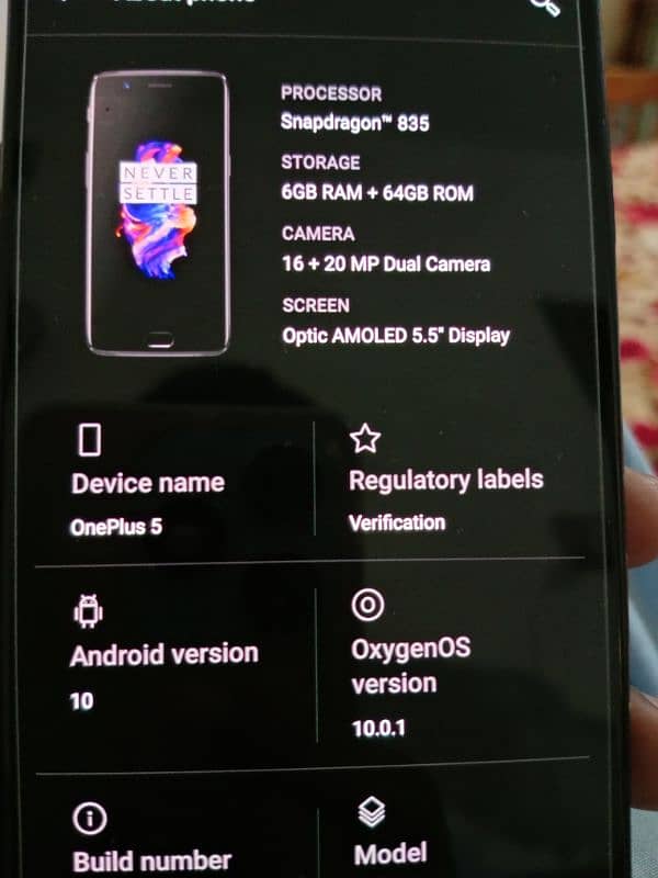 oneplus 5 with 6 64 pta approved 2