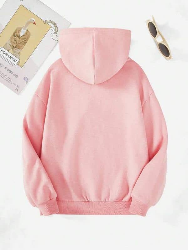 Cozy Pink Fleece Hoodie for All-Day Comfort 1