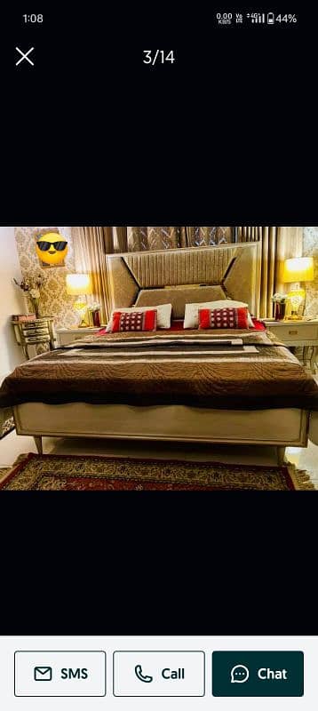 wooden king size bed set 0