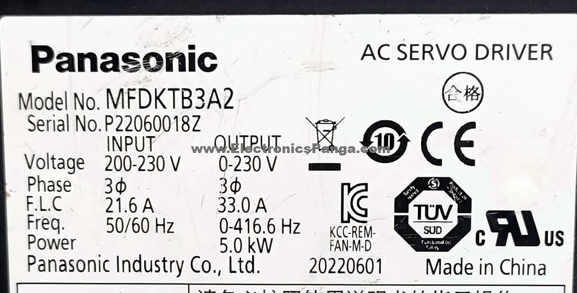 PANASONIC 5kw MHME502SCC Servo Motor MFDKTB3A2 Drive (ElectronicsPang 9