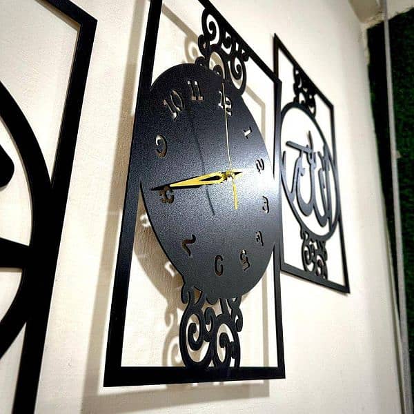 Elegant Allah Muhammad Design Analogue Wall Clock Timeless Home Decor 3