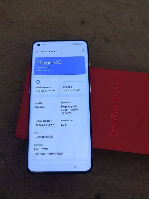 OnePlus 10 pro 12/256 official PTA approved 2