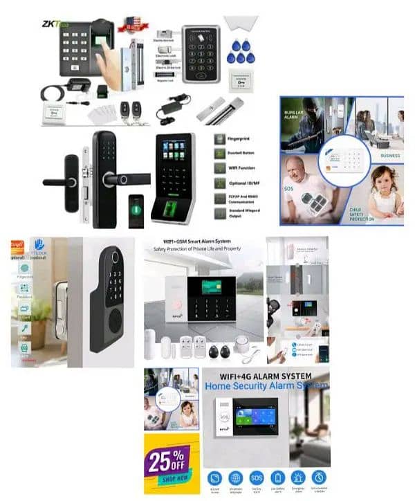 smart fingerprint electric main gate door lock access control system 0