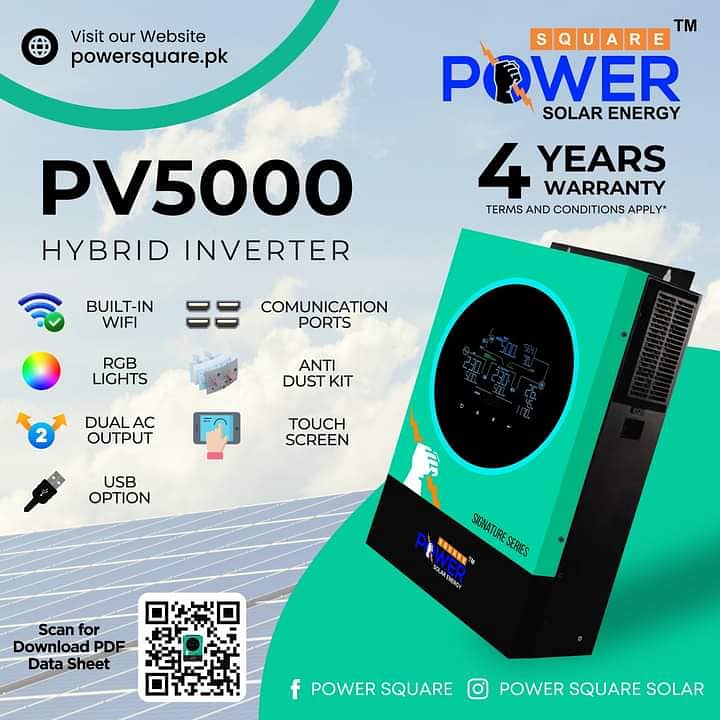 POWER SQUARE HYBRID INVERTER  PV5000-4KW 0