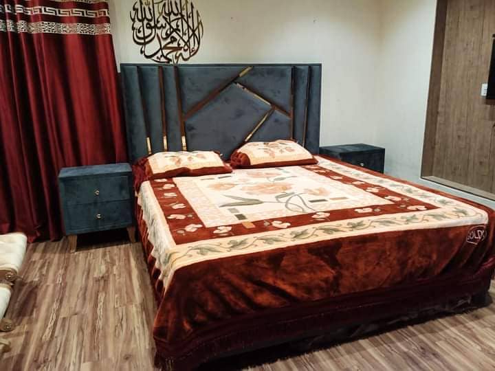 Bedset/Poshish Bed/King size bed/Double bed/Side table/Dressing table 2