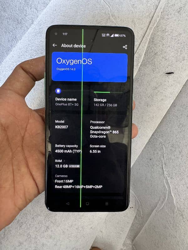 OnePlus 8T 12/256 only line 8