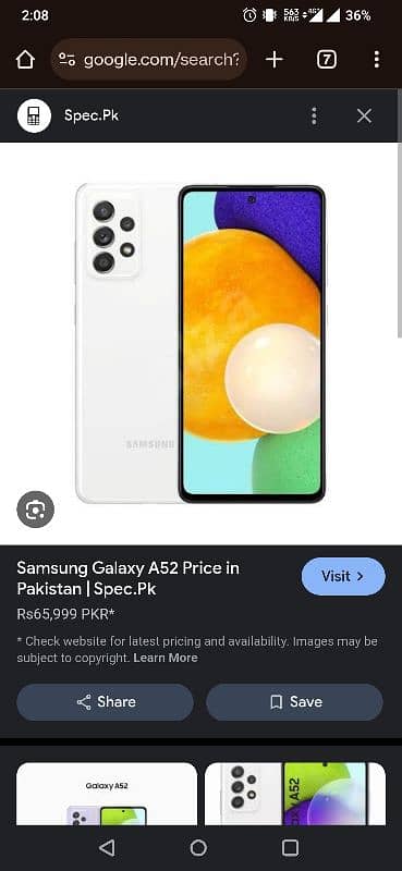 Samsung A52 0