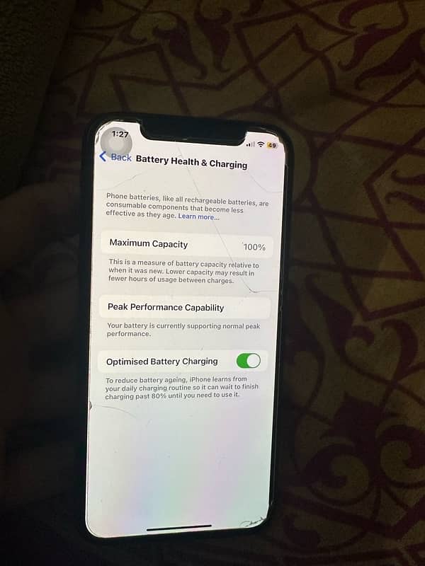 Iphone X (256 GB) PTA Approved 7