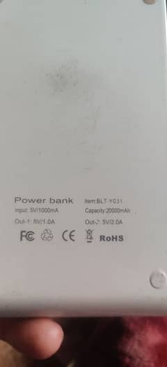 20000 mAh power bank good condition