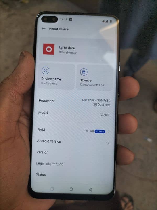 OnePlus nord 8gb 128gb call 03034784073 2