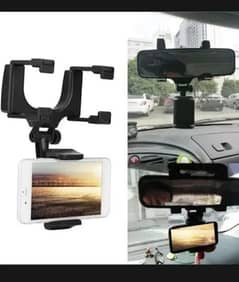 Car Back View Mirror Mobile Phone Holder