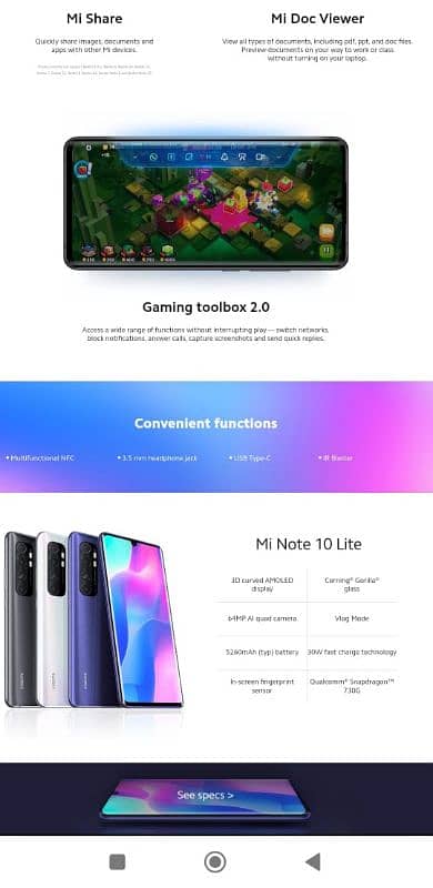 Flagship Xiaomi Mi Note 10 Lite With IMEI match box 3