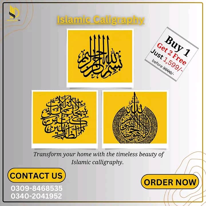 Buy 1 Get 2 Free Calligraphy Deal with Free home Delivery 0