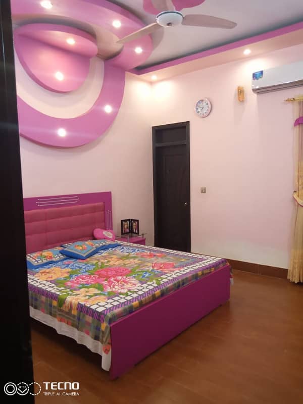 two bed dd 1st floor with roof portion available for rent in johar 10