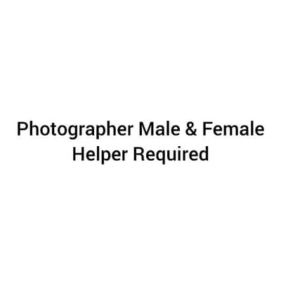 Photographer Required male and female