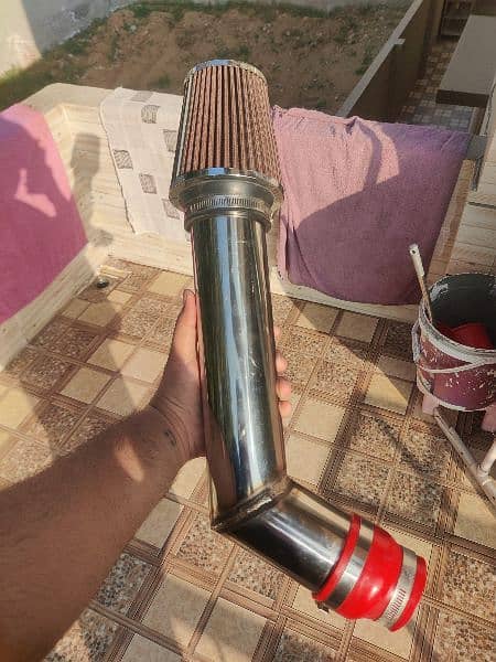 air intake pipe with air filter and fitting 0