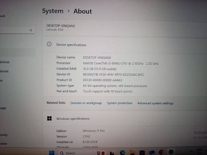 Dell 3310 i3 8th DDR4 Touch & 2K Display 9