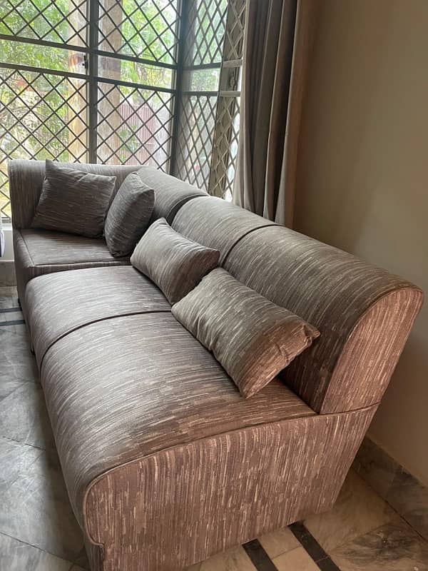 five seater L shaped sofa available 0