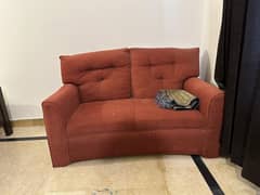 Deep Red 2 seater sofa for sale