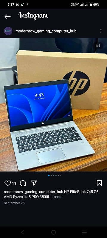 HP EliteBook Core i7 8th Generation (Ram 8GB + SSD 256GB) HP New Logo 3