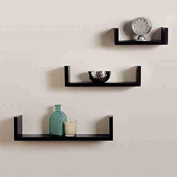 Wall hanging U shaped rack shelf. 1