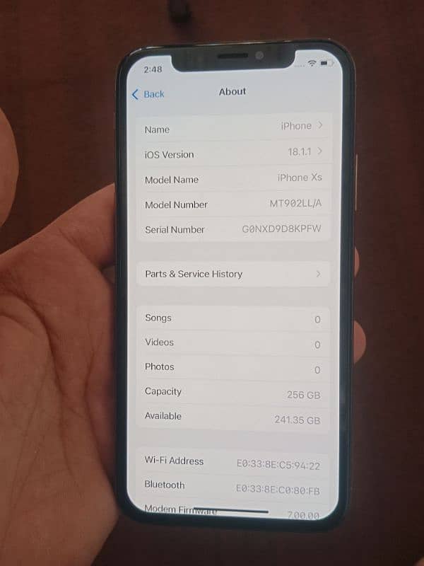 Iphone xs pta approved 256GB 1