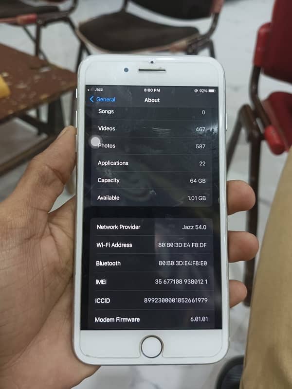 iPhone 8 plus ,,PTA proved ,,,64 GB 2