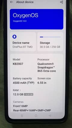 oneplus 8t   12/256gb dual sim .