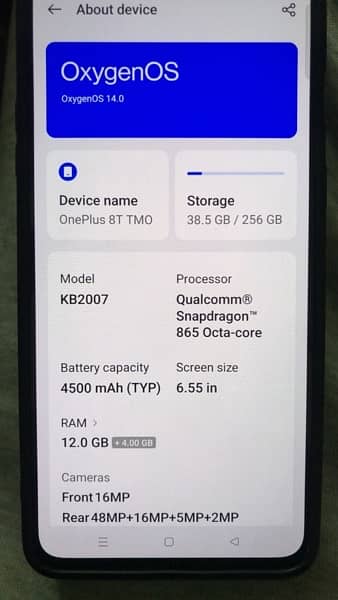 oneplus 8t   12/256gb dual sim . 0