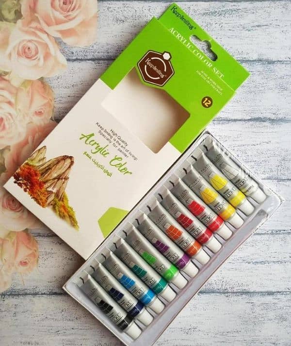 Acrylic Paint Set- 12 Colors, 6ml Each 0