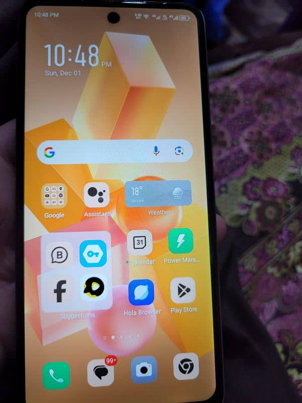 Infinix hot 40i 8+8 ram 128 monery condition 10by10 box charge h 3