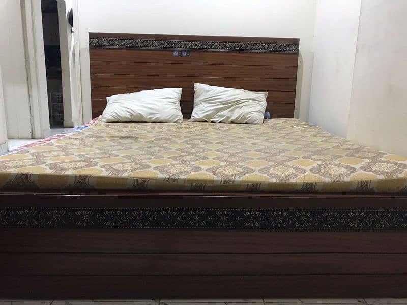 bed set two years used good condition original wood 0