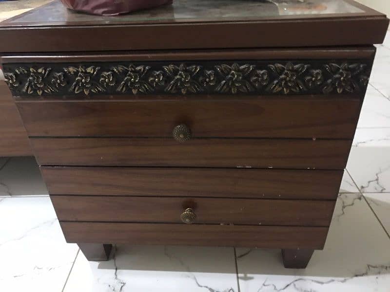 bed set two years used good condition original wood 4