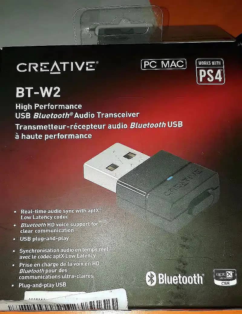 PS5 | PS4 | PC | Mac Creative BT-W2 | Bluetooth | Audio Transceiver | 1