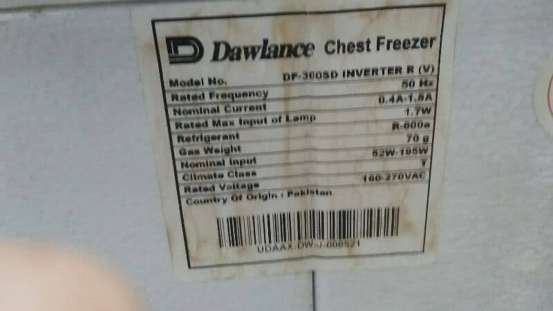 Dawlance Inverter SD  d. freezer 6