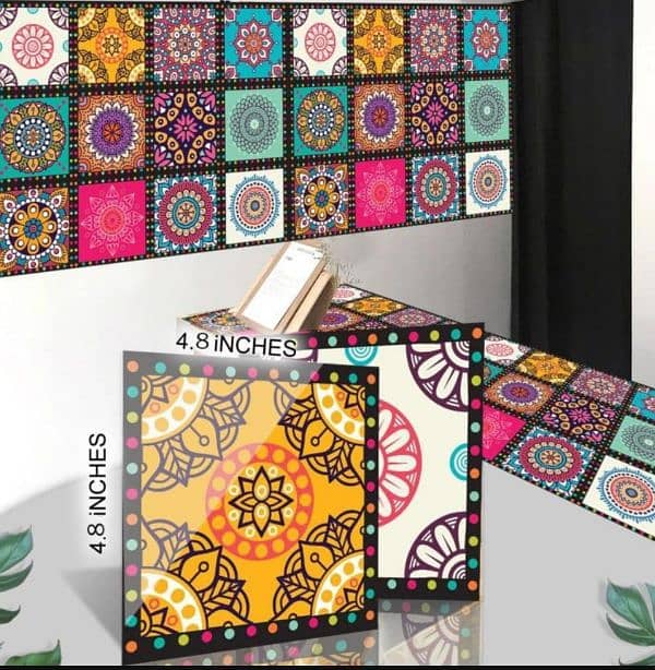 Mandala Tile Stickers - Self-Adhesive & Decorative 0